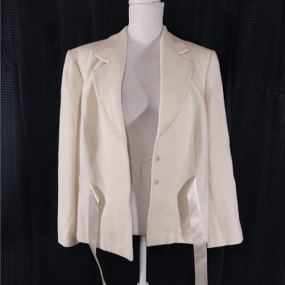 Tahari Cream Women's Blazer Jacket - Picture 3 of 10